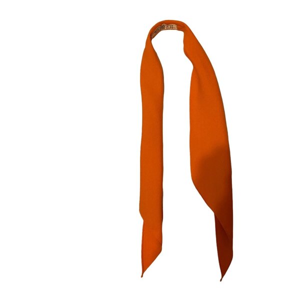 #4920 Vintage 3 Scarf daisy , orange chiffon, tie scarf - Picture 12 of 12